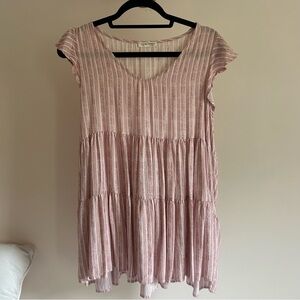 Carole‎ Christian Red And White Striped Dress Small